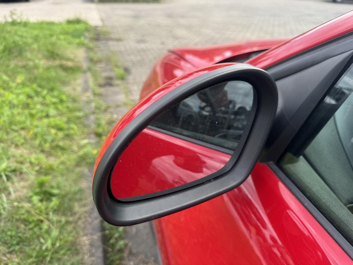 Seat Ibiza 6L original Au&szlig;enspiegel links elektrisch verstellbar LS3H Emocion Rot Bj.2006